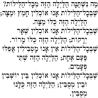 four questions transliteration four questions transliteration